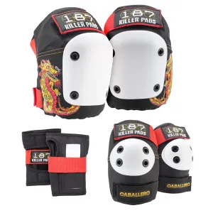 187 Killer Pads 6-Pack Junior Pad Set Combo - Steve Caballero Dragon