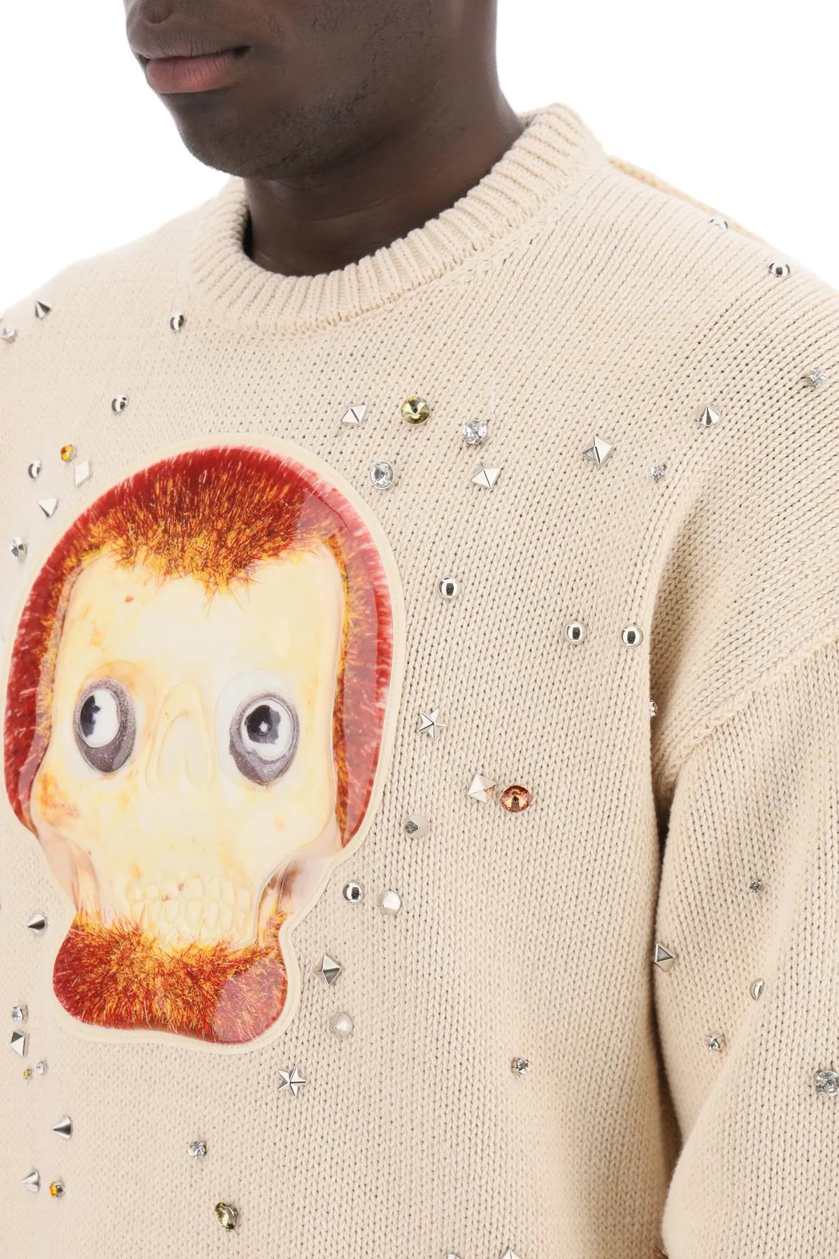 Acne Studios Studded Pullover With Animation