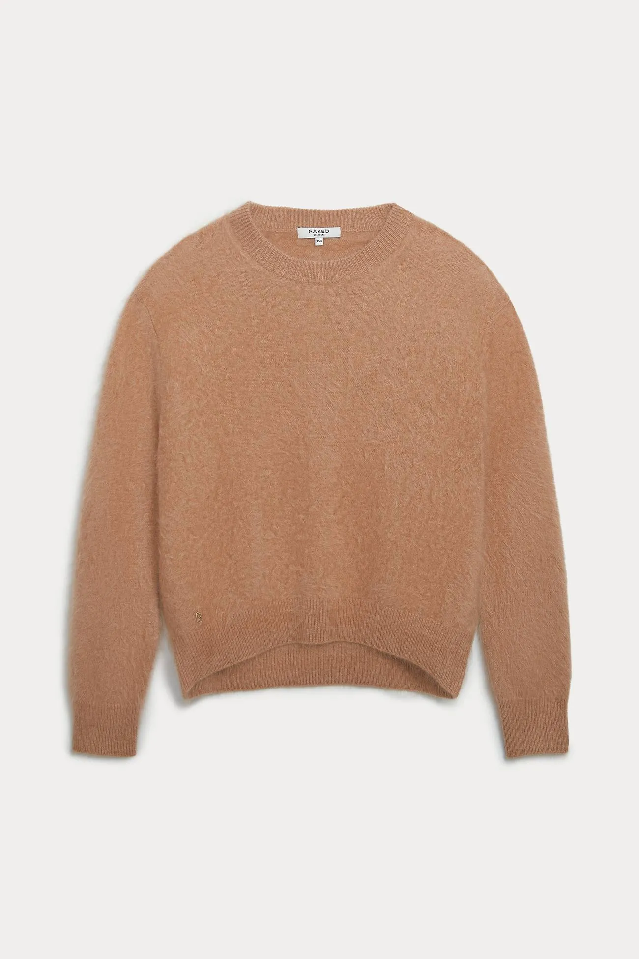 AGNES BRUSHED CASHMERE CREWNECK SWEATER