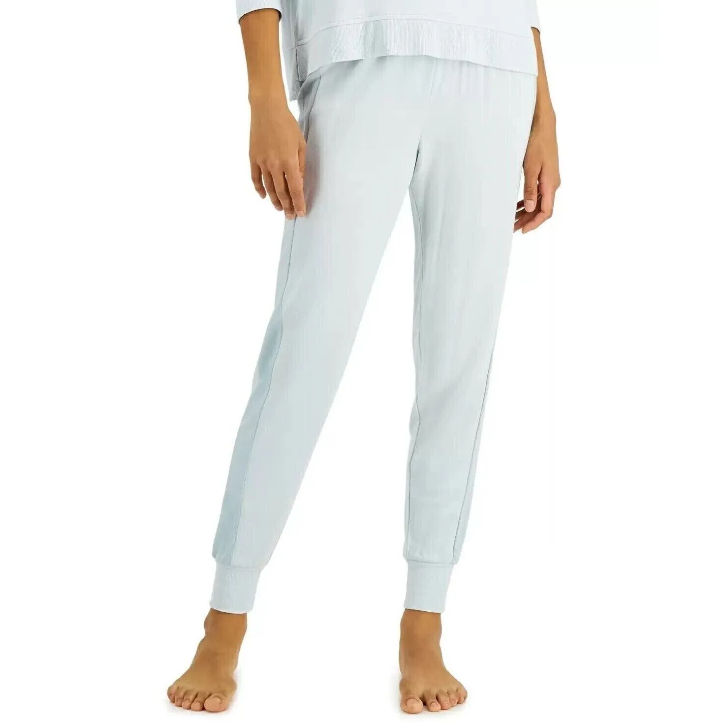 ALFANI Colorblocked Lounge Top & Pant Bundle In Blue Mist, Size Large