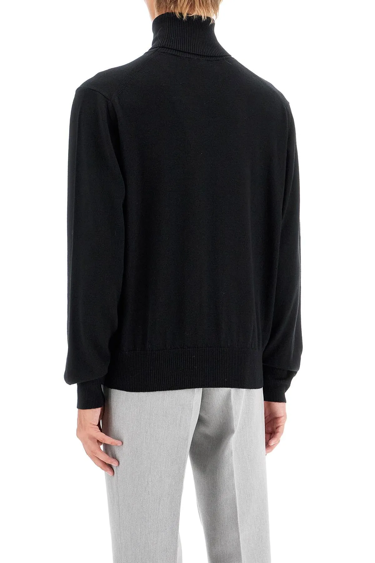 Ami Alexandre Matiussi High-Neck Merino Wool Pullover Sweater