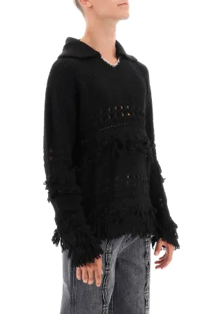 Andersson bell loches fringed polo sweater