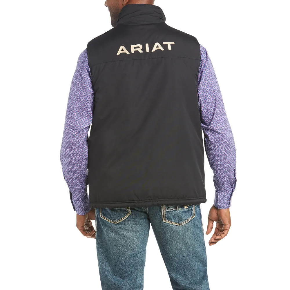 Ariat Mens Team Logo Insulated Black Concealed Carry Vest - 10017000