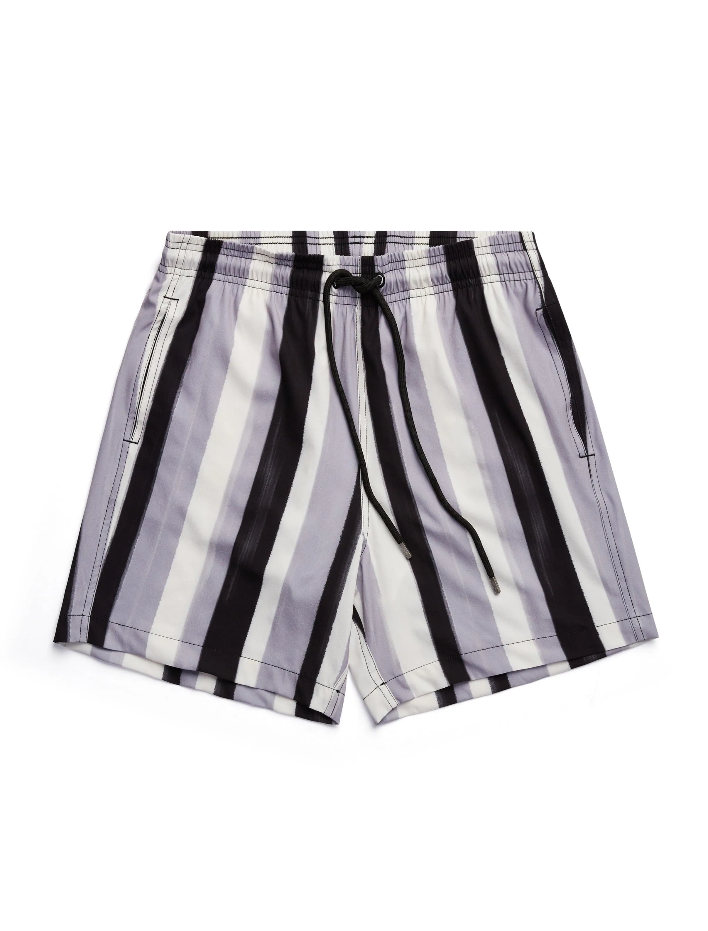 Black Stripped Resort Swimshort