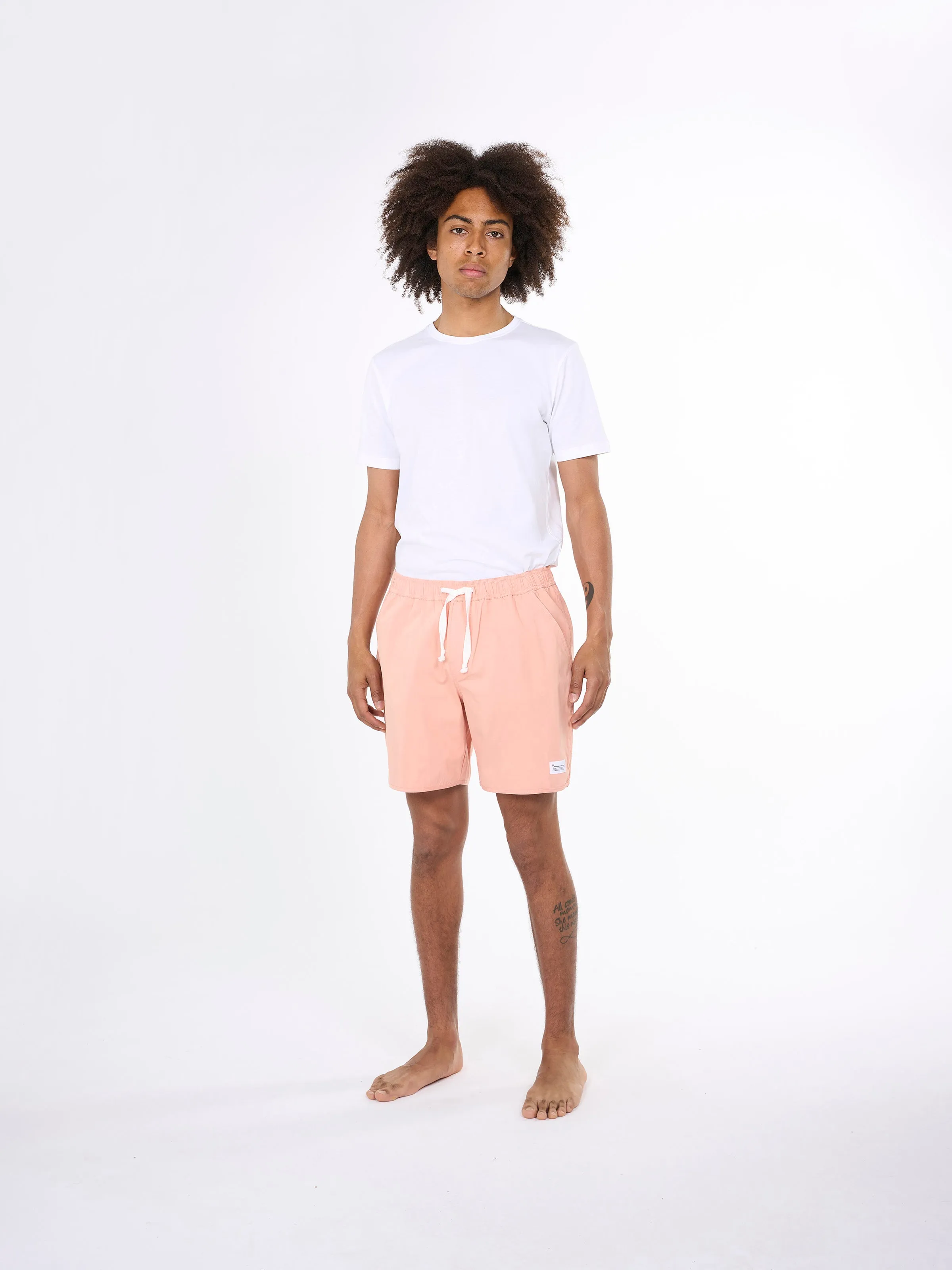 Boardwalk shorts with elastic waist - Coral Pink