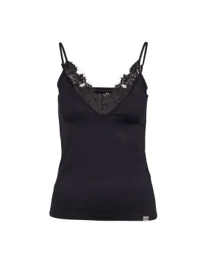 BOW lace top - Black