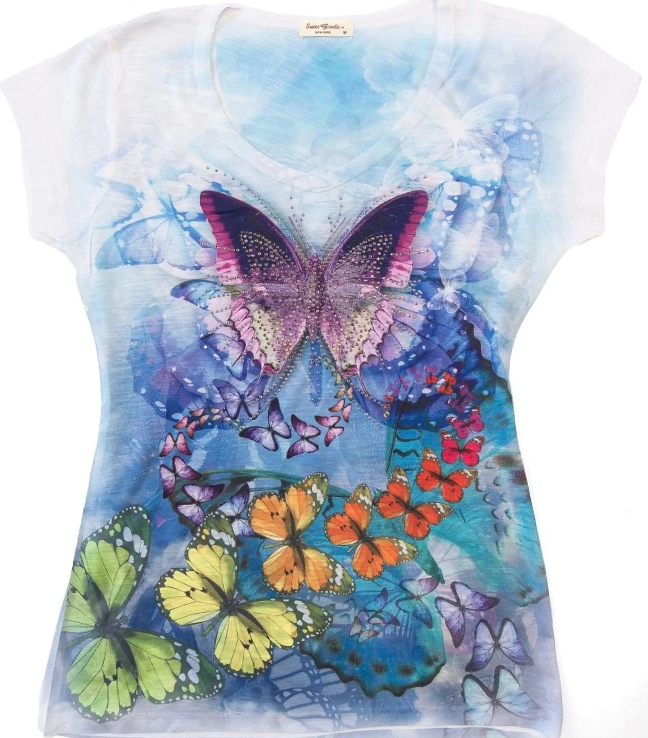 Butterfly V-Neck T-Shirt