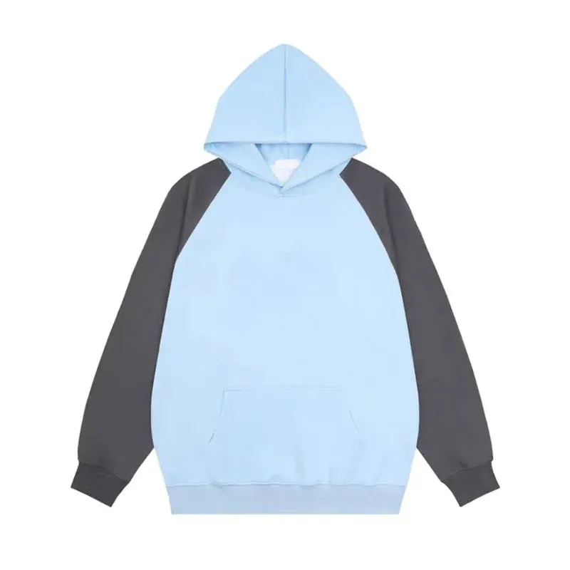 Contrast Color Hooded Simple Casual Women Hoodies Winter Street Chicly Pocket Basic 5-colors Fashion Top Female Hoodies