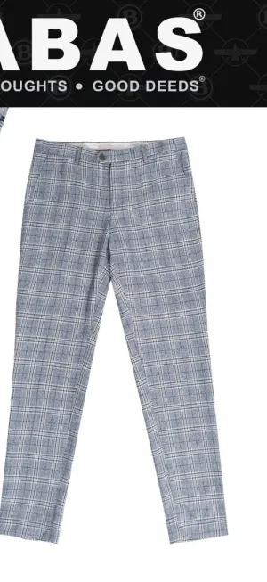 CP47 I BARABAS PLAID PANTS SLIM FIT I GREY-WHITE