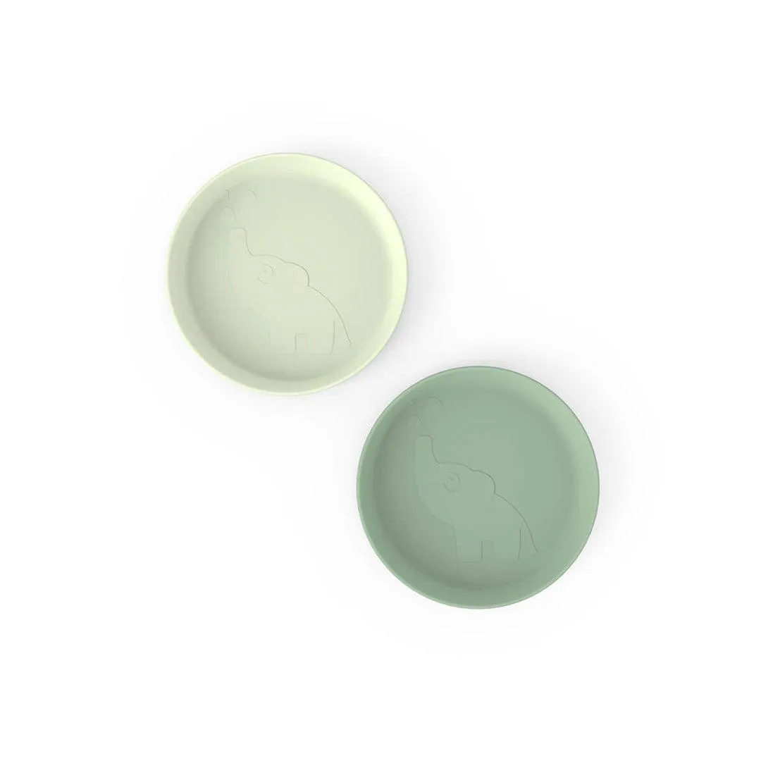 Done by Deer Kiddish Plate - 2 Pack - Green - Elphee