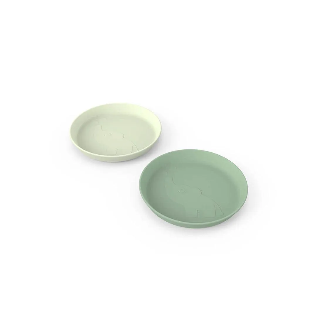 Done by Deer Kiddish Plate - 2 Pack - Green - Elphee