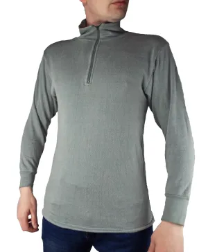 Dutch Military - Long-sleeve Thermal Zip-Neck Top - Grey - Grade 1