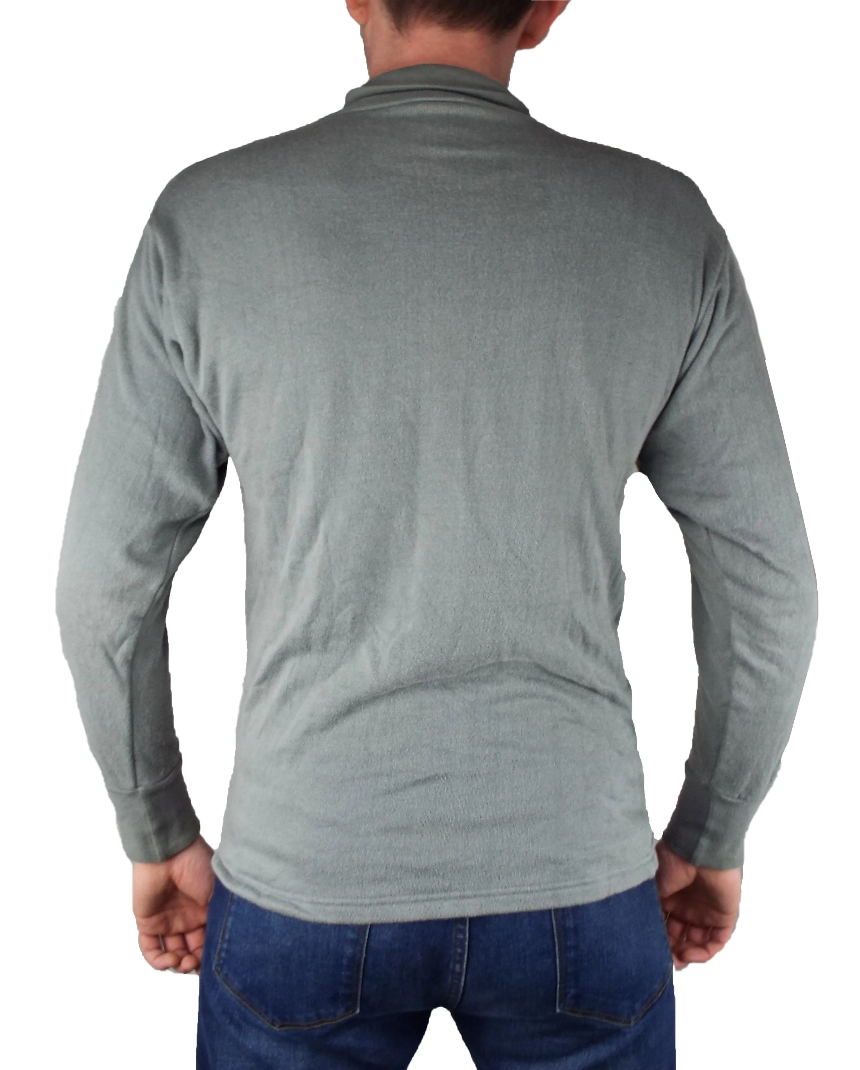 Dutch Military - Long-sleeve Thermal Zip-Neck Top - Grey - Grade 1