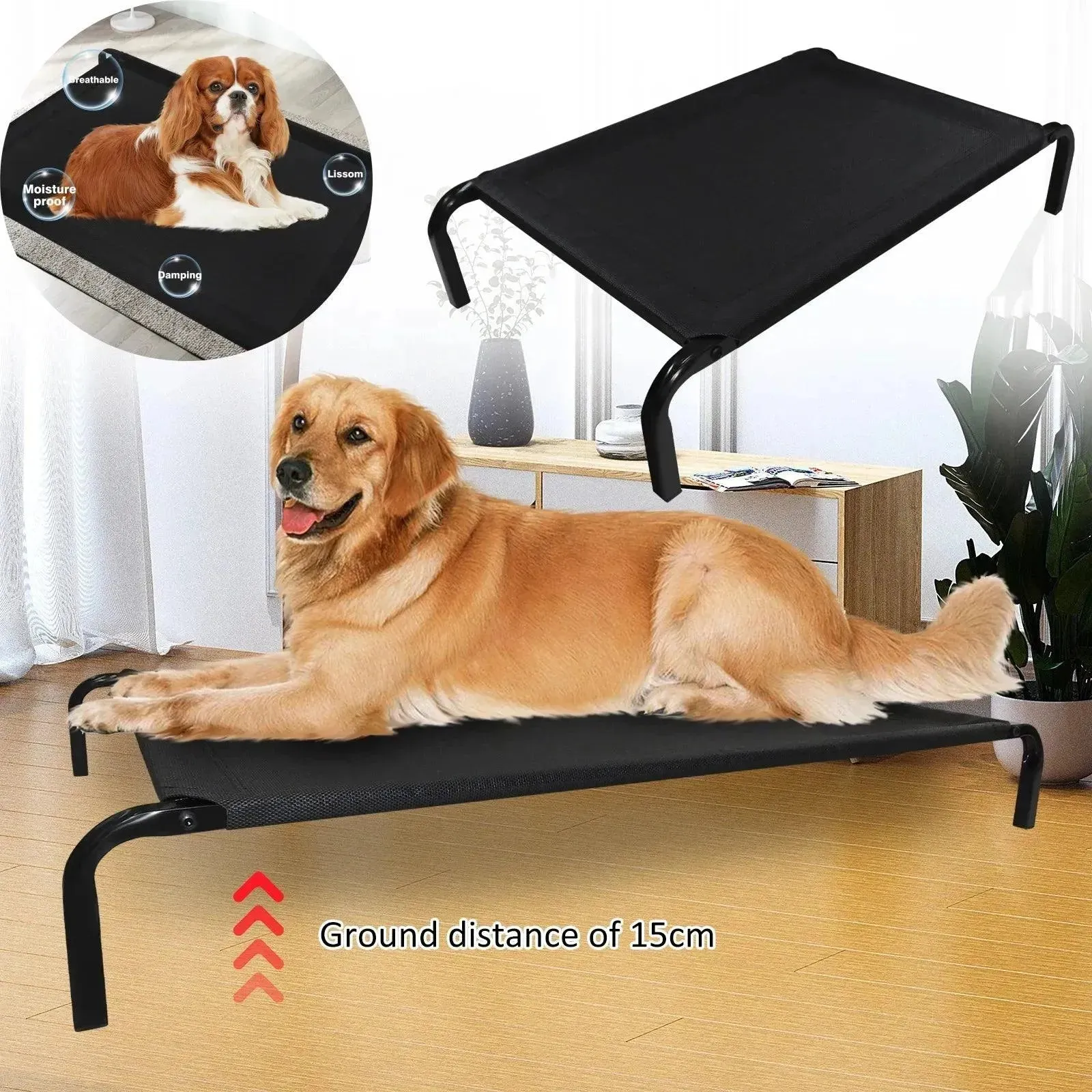 Elevated Pet Bed Elevated Raised Dog Sofa Bed Elevated Waterproof Dog Bed With Mesh,Cooling Dog Beds for Large Medium Small Dogs