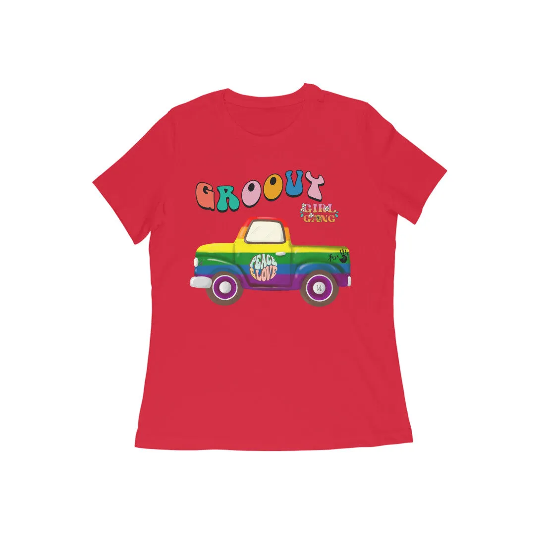 Female Round Neck Half Sleeve - Groovy Girl Gang T-shirt