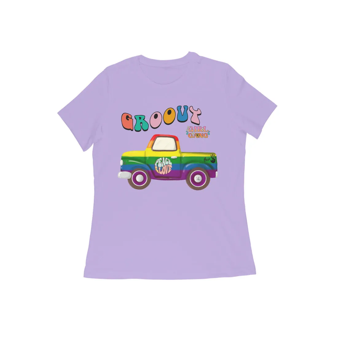 Female Round Neck Half Sleeve - Groovy Girl Gang T-shirt