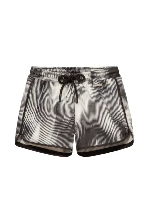 Finn Black Optical Swim Shorts