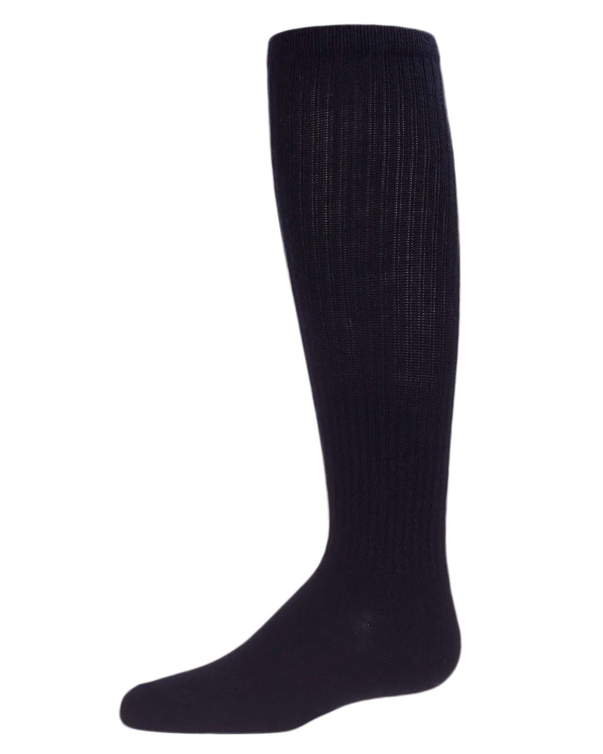 Girl's Athletic Ribbed Cotton Blend Knee High Sock