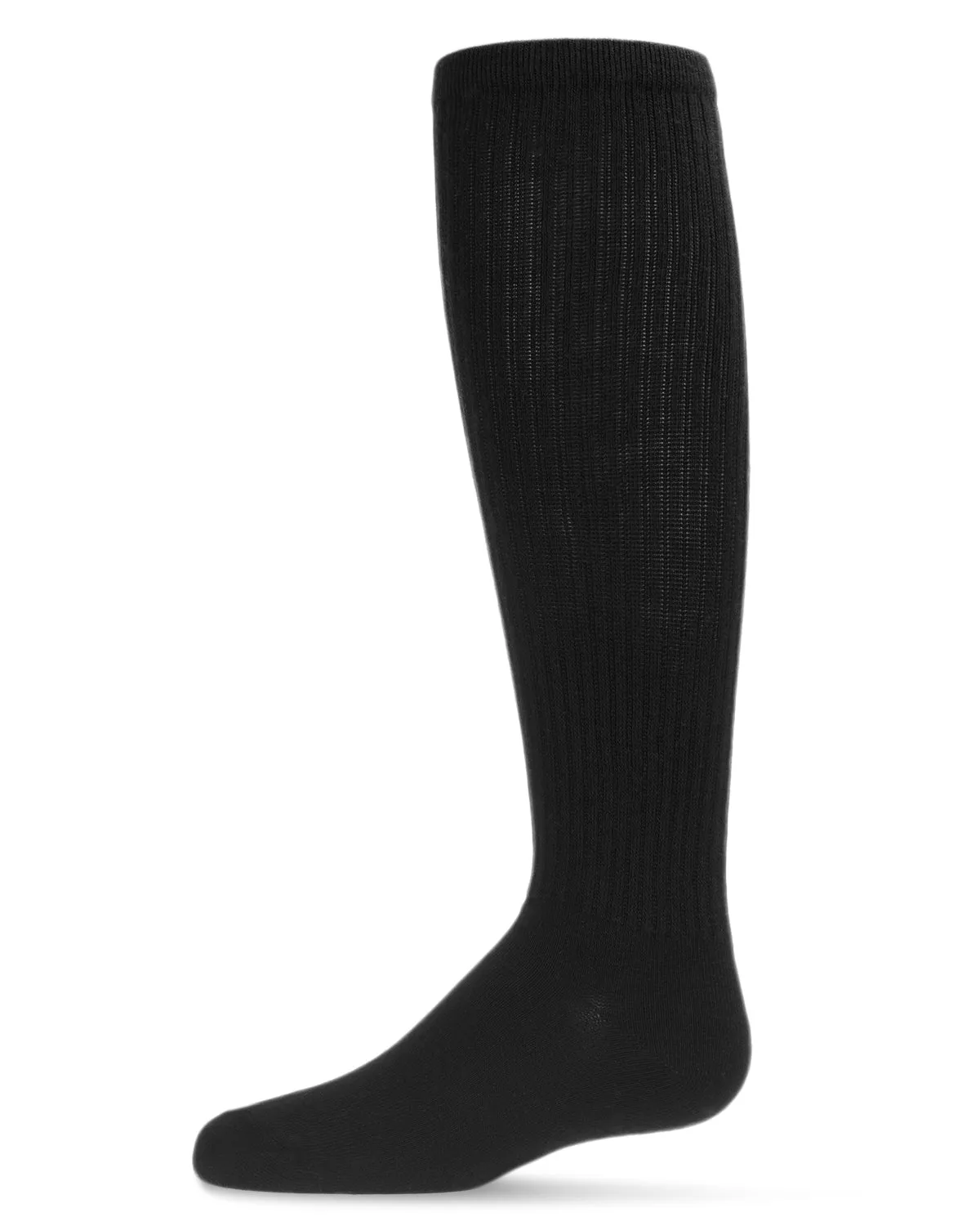 Girl's Athletic Ribbed Cotton Blend Knee High Sock