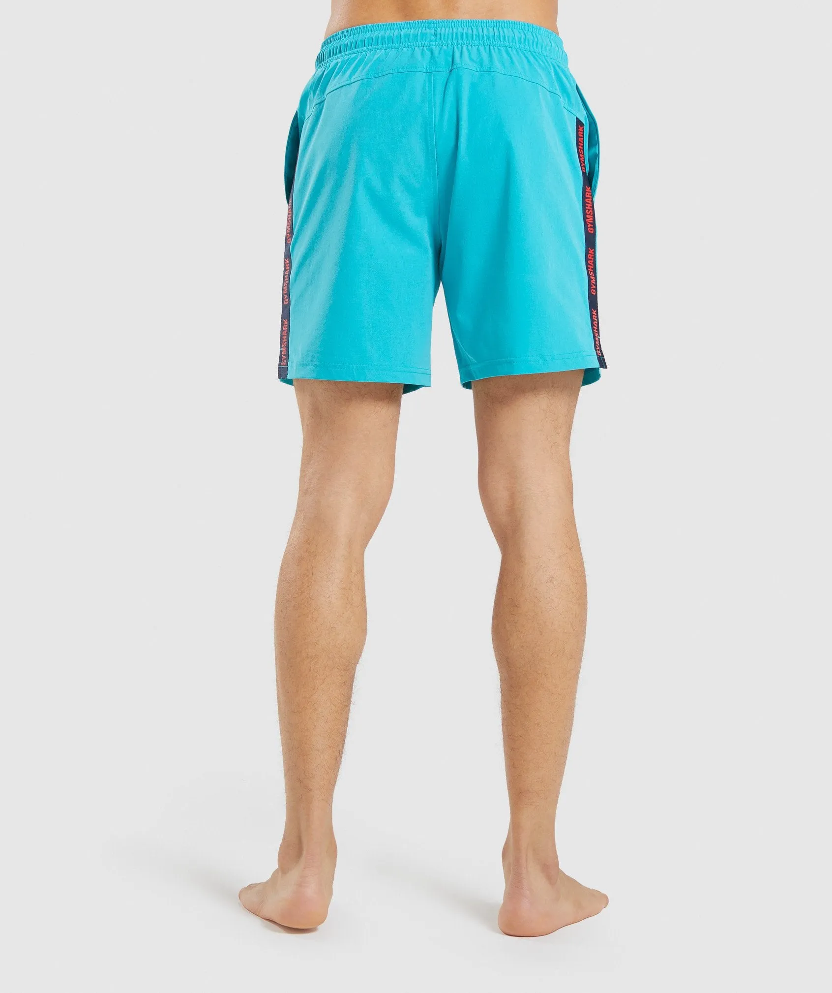 Gymshark Taped Swim Shorts - Teal