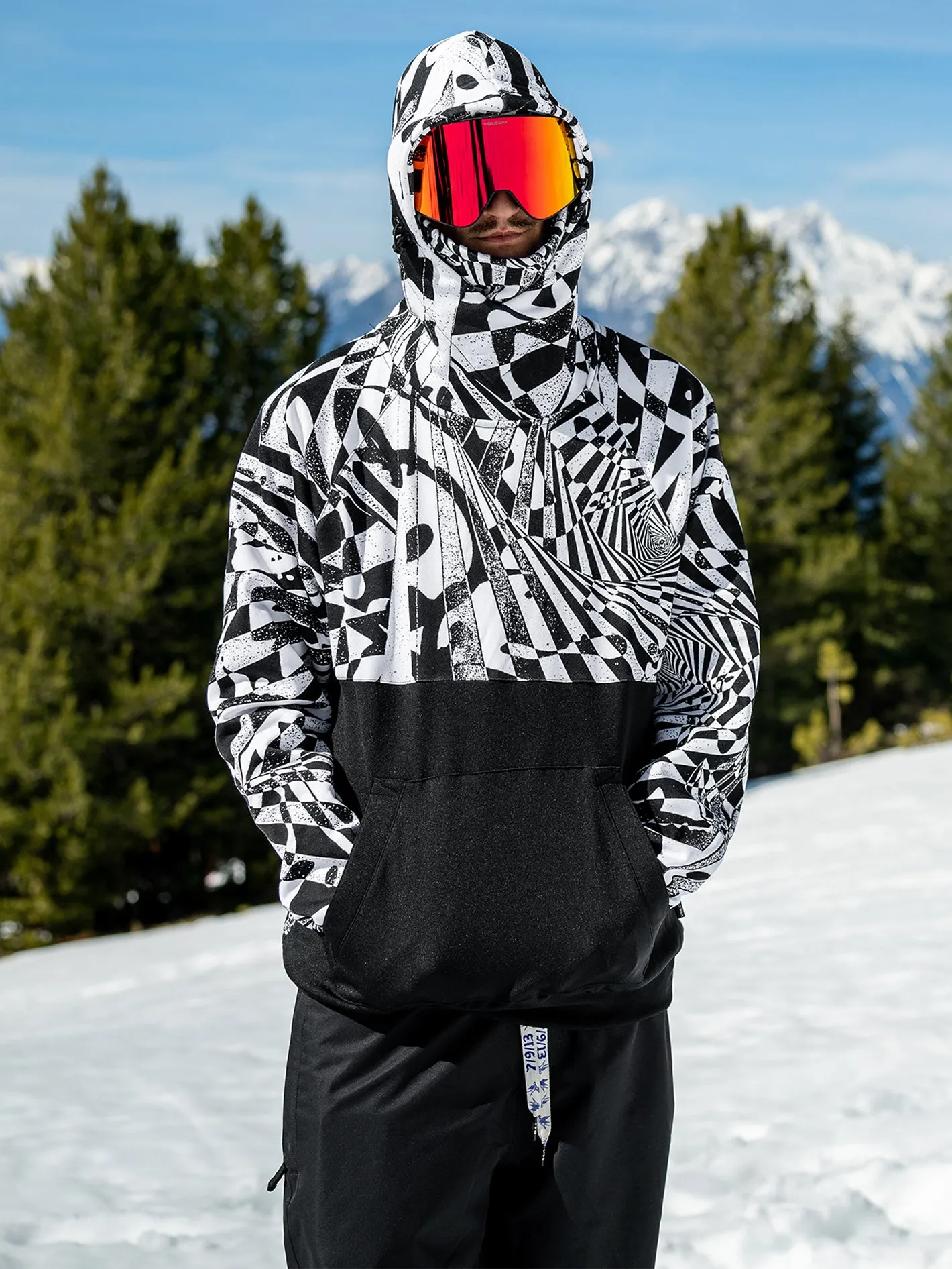 Hydro Riding Hoodie - BLACK WHITE