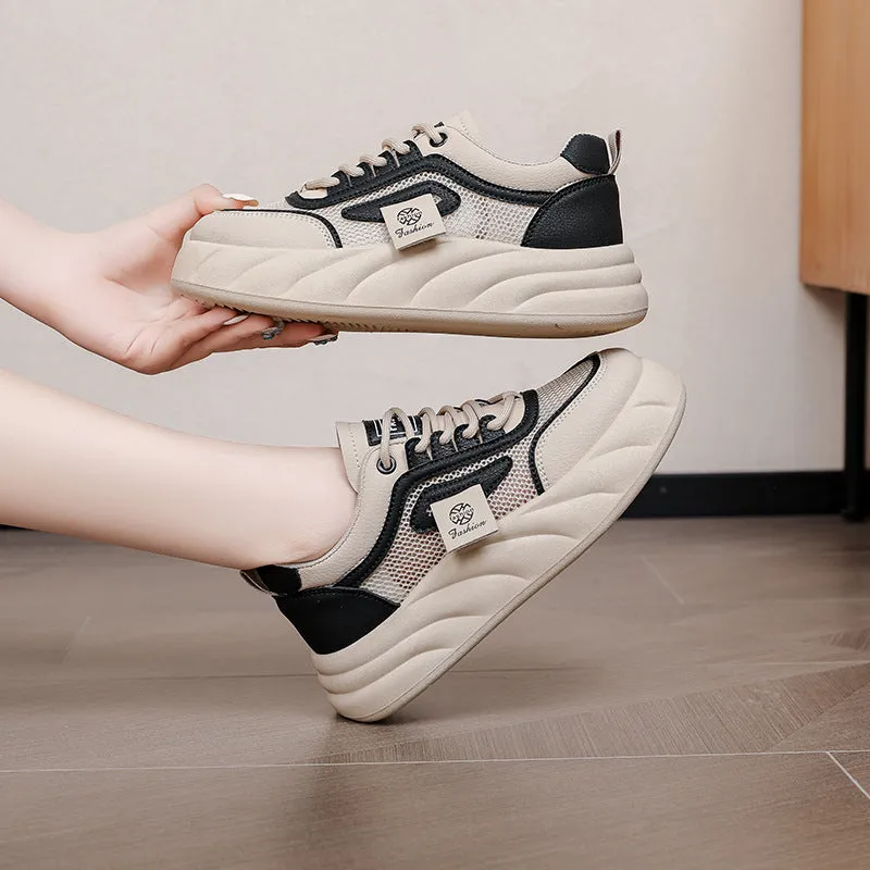 ikearlax Summer New Breathable White Shoes Women's Korean-Style All-Match Mesh Breathable Fashion Student Sports and Leisure Women's Shoes