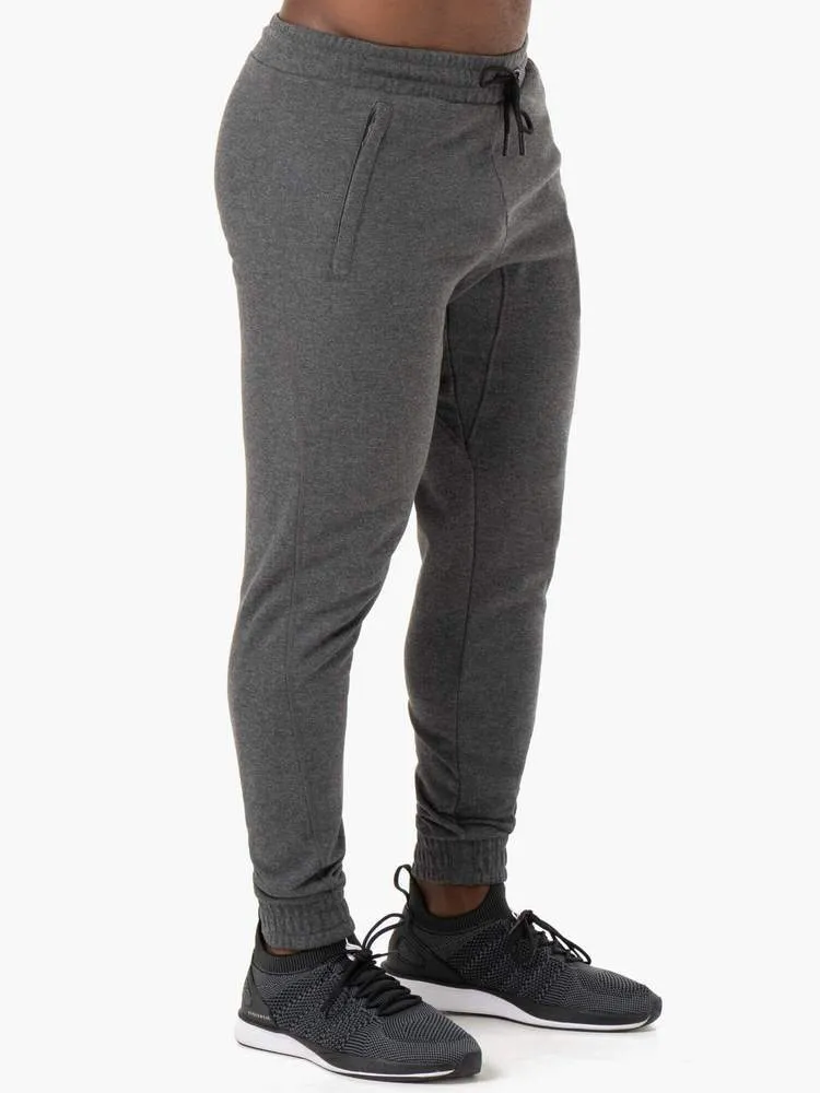 IRON TRACK PANTS - CHARCOAL MARL