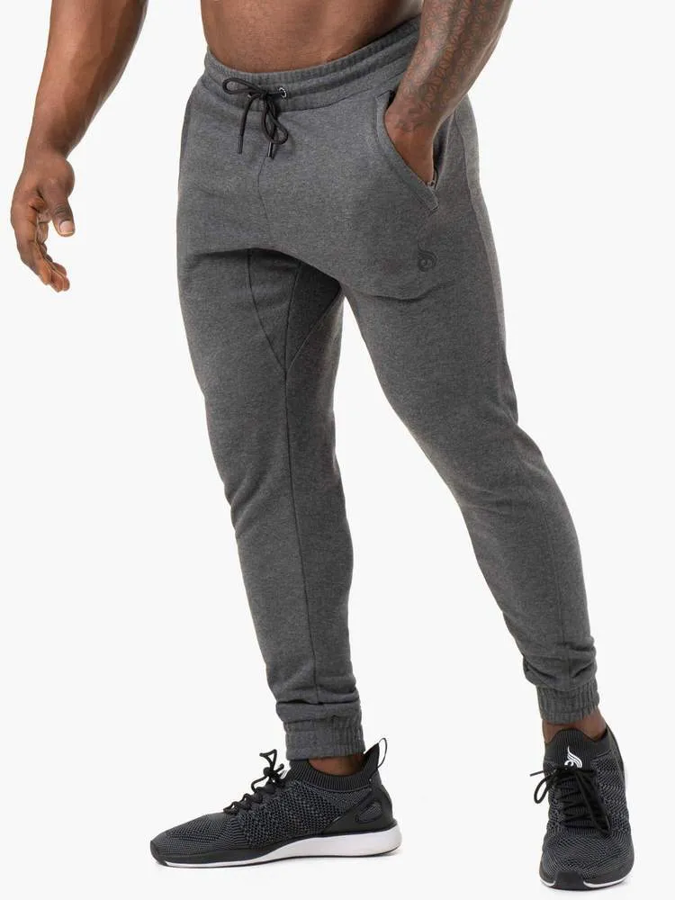 IRON TRACK PANTS - CHARCOAL MARL