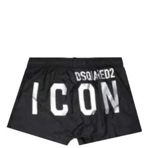 Kids Dsquared Black & Silver Swimshorts