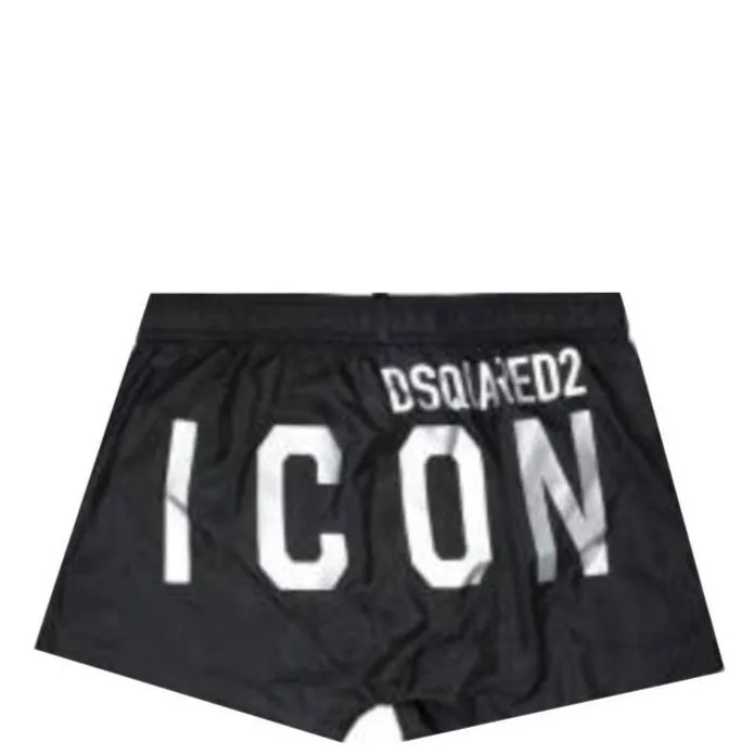 Kids Dsquared Black & Silver Swimshorts