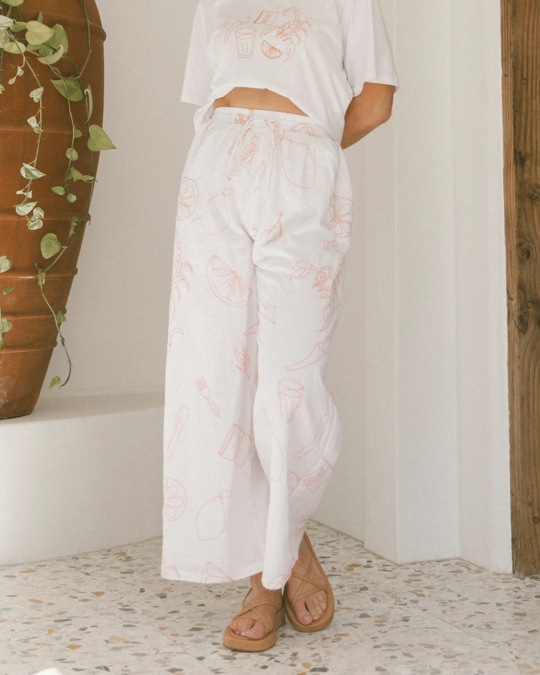 Lacey Pants | White Caliente