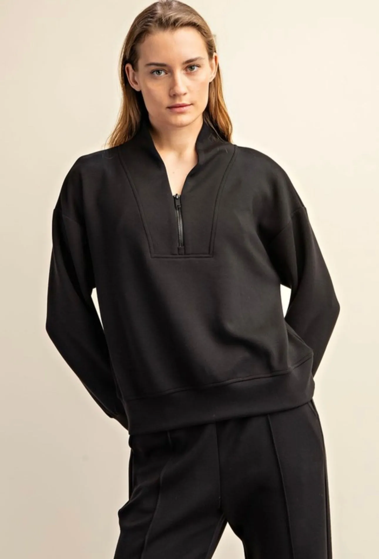 Luxe Scuba Half Zip Pullovers - 3 Colors!