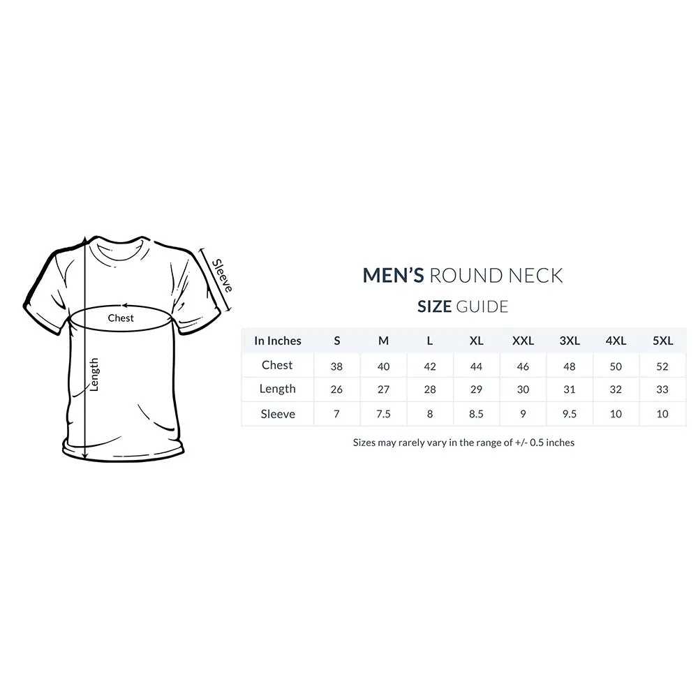 Male Round Neck Half Sleeve - Beard Pride Invert Color T-shirt