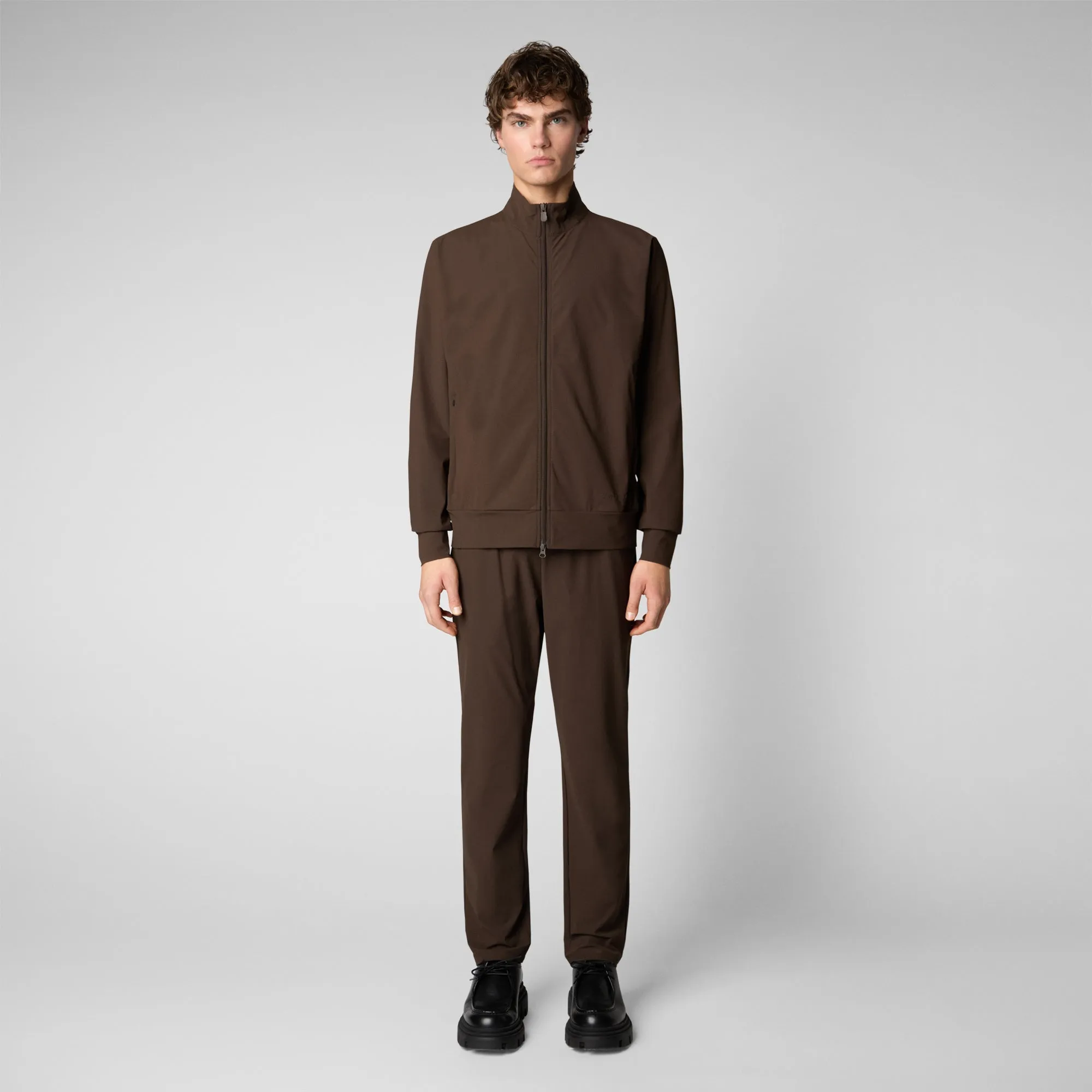 Men's Tulio Zip-Up Sweatshirt in Cocoa Brown