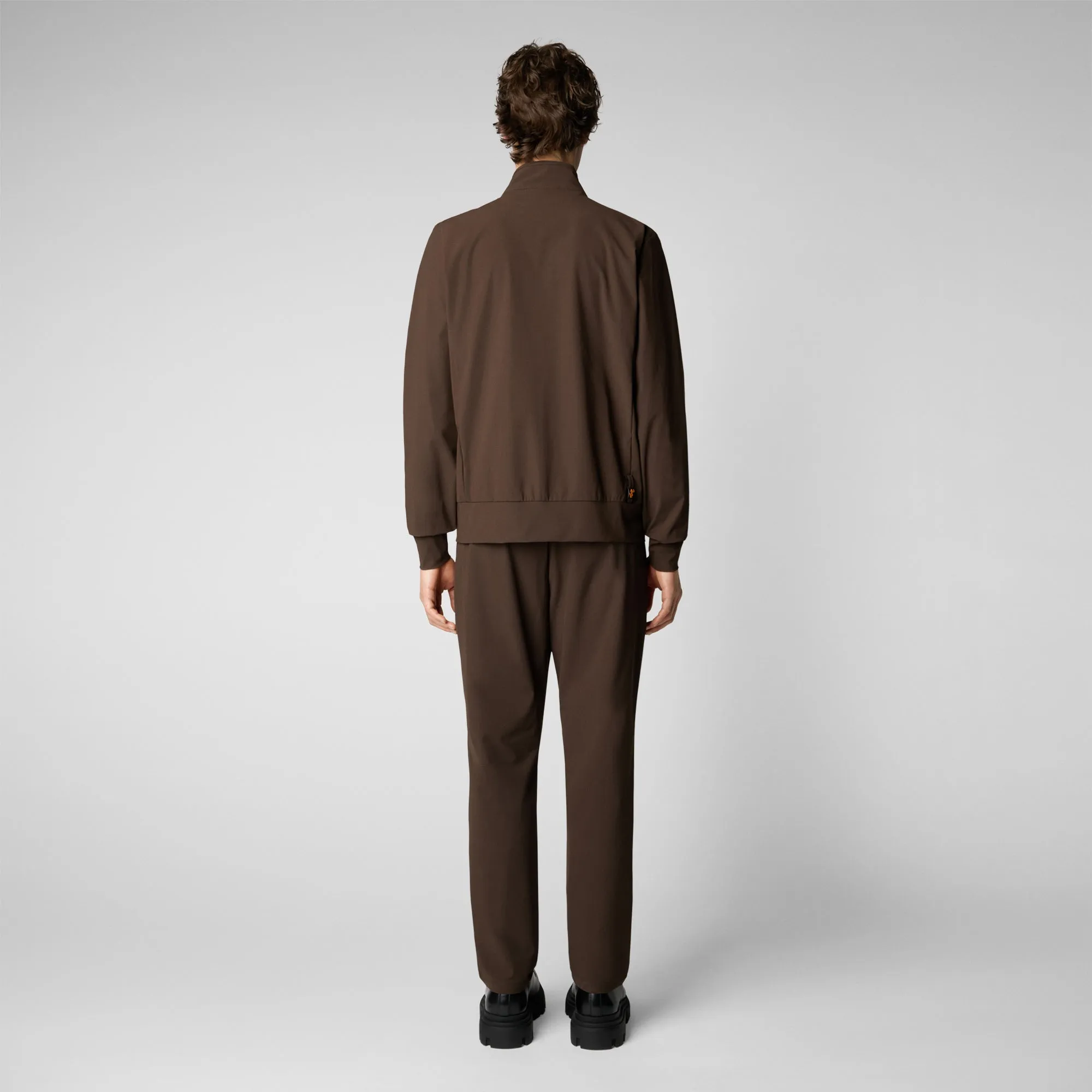 Men's Tulio Zip-Up Sweatshirt in Cocoa Brown