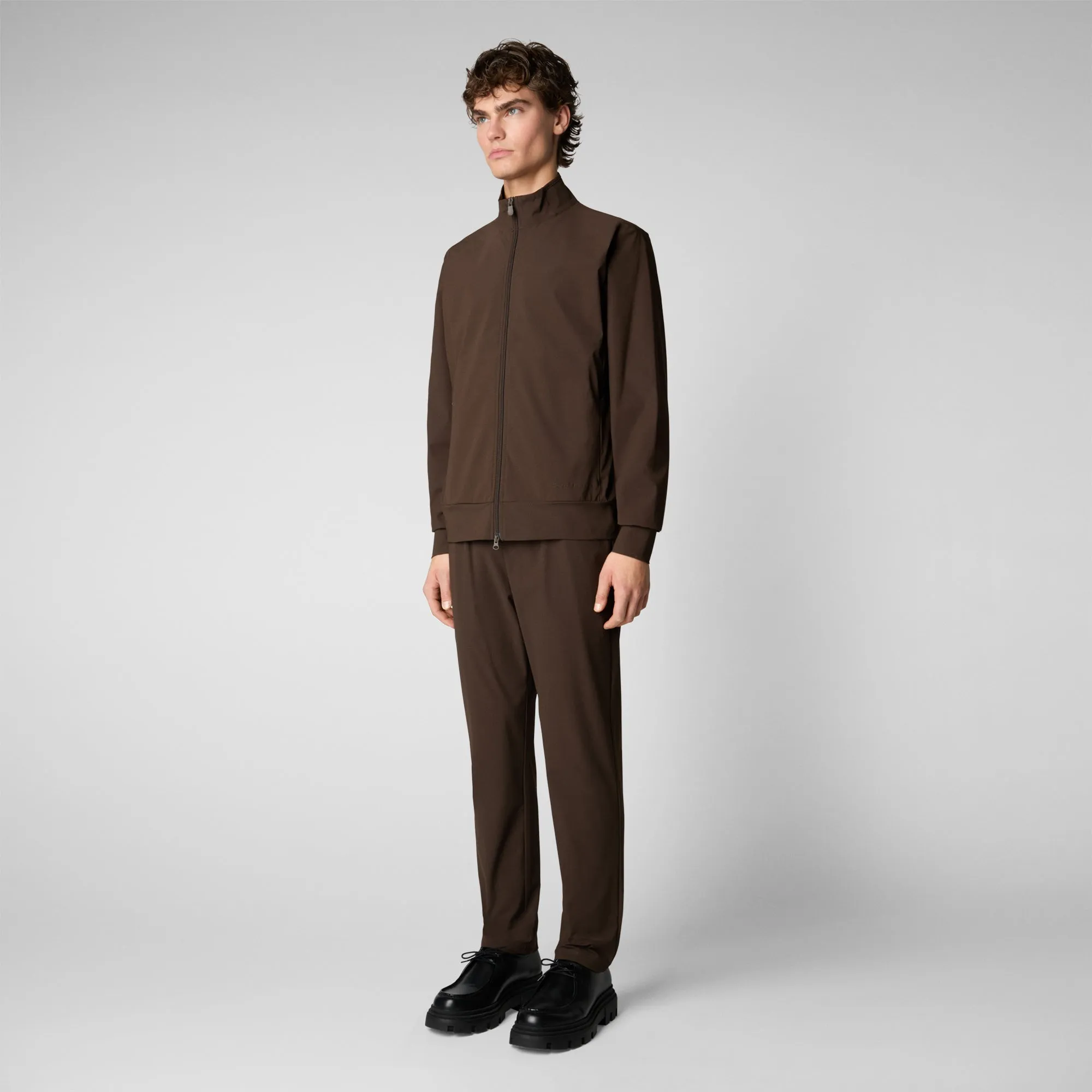 Men's Tulio Zip-Up Sweatshirt in Cocoa Brown