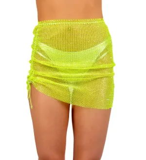 Mesh Fishnet Skirt- Neon Green