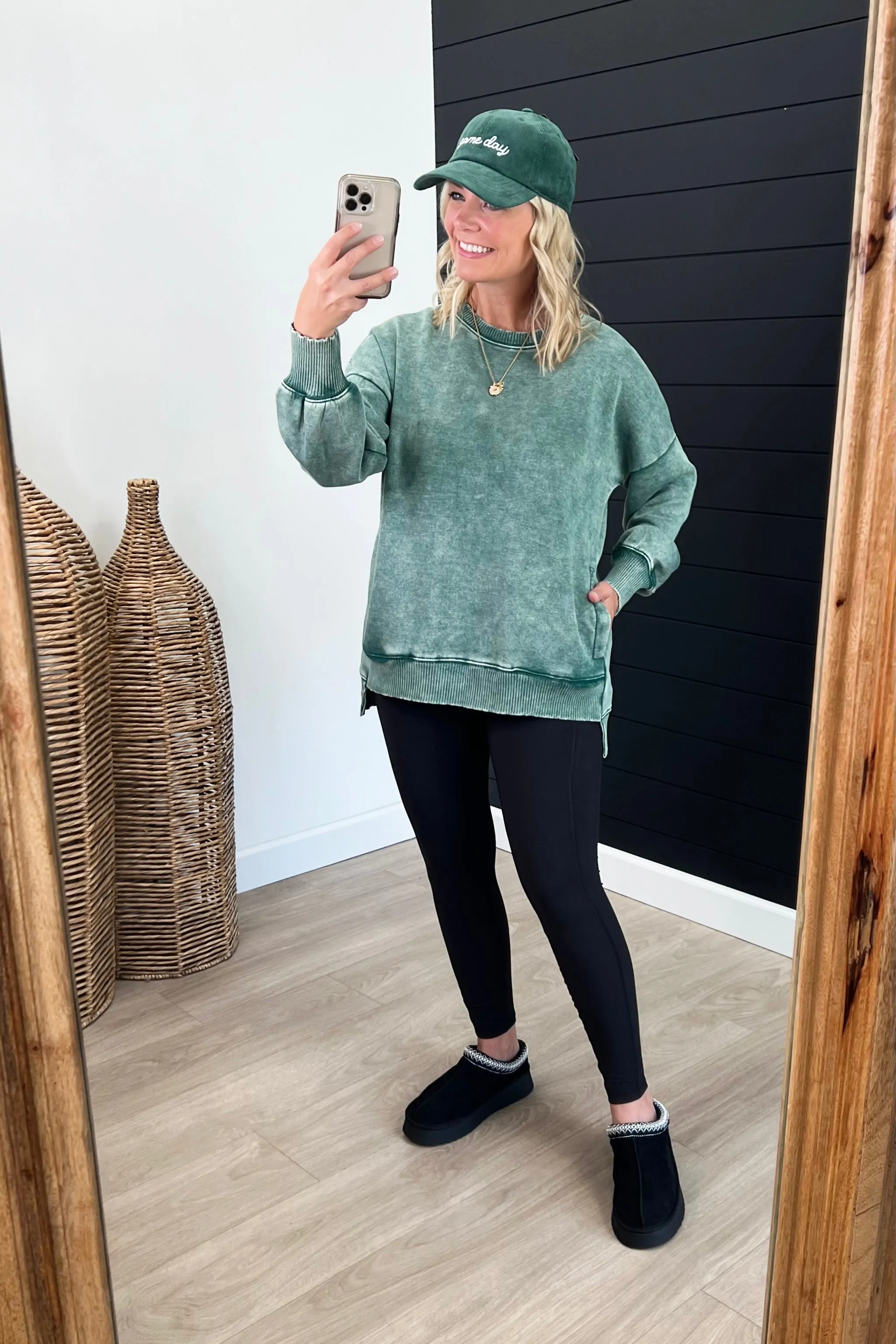 Mineral Wash Pocket Sweatshirts - 4 Colors! - FINAL SALE