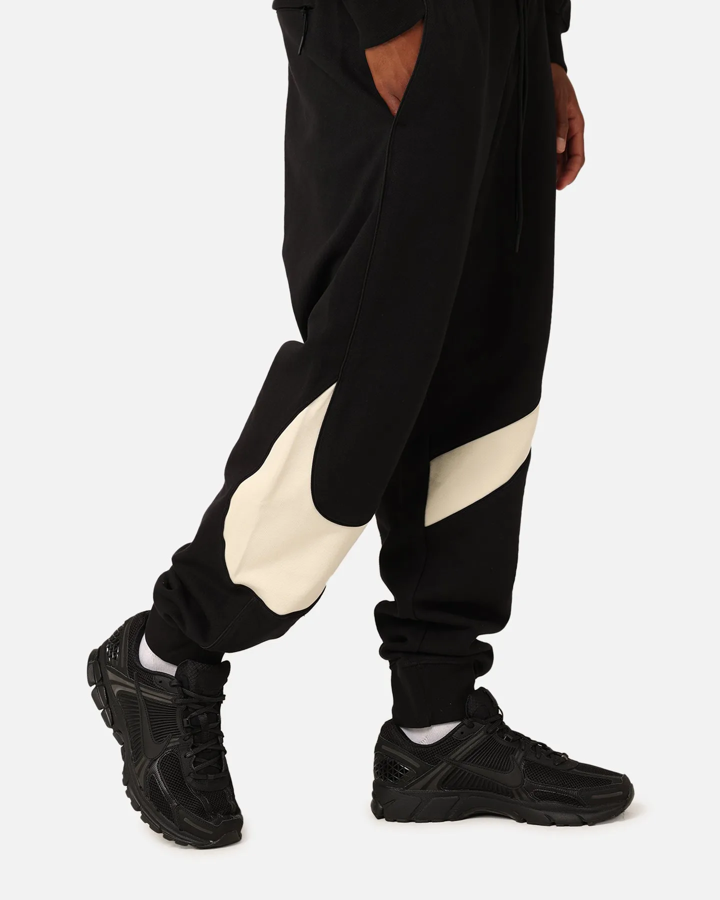 Nike Swoosh Fleece Track Pants Black/Coconut Milk