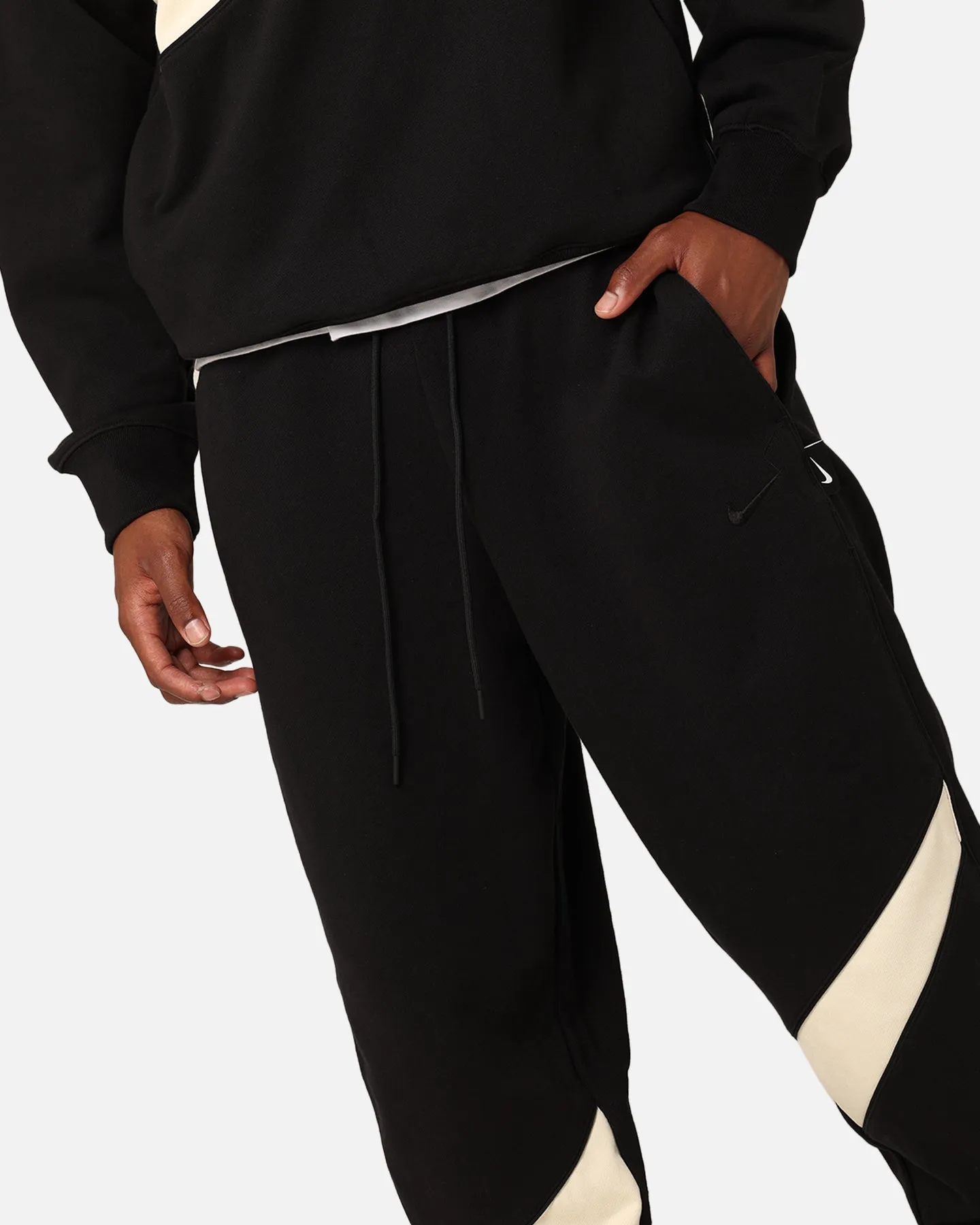 Nike Swoosh Fleece Track Pants Black/Coconut Milk