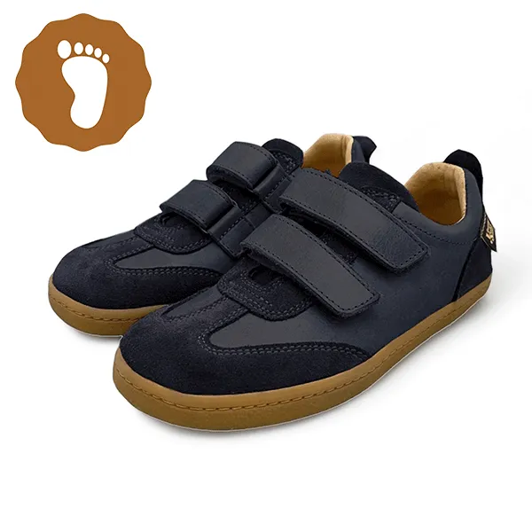 Pele Kids Barefoot Sneakers Navy Leather