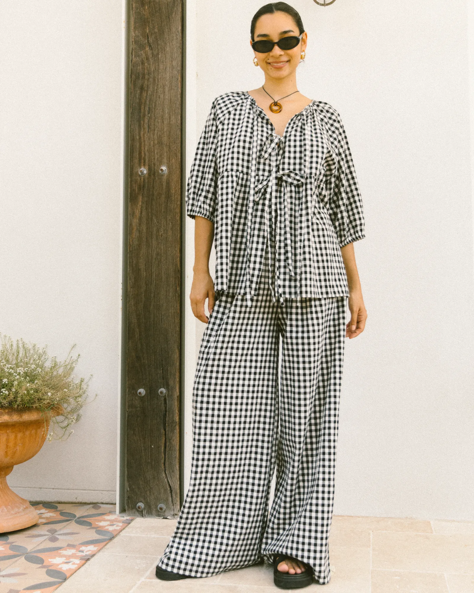 Posey Pants | Black Gingham