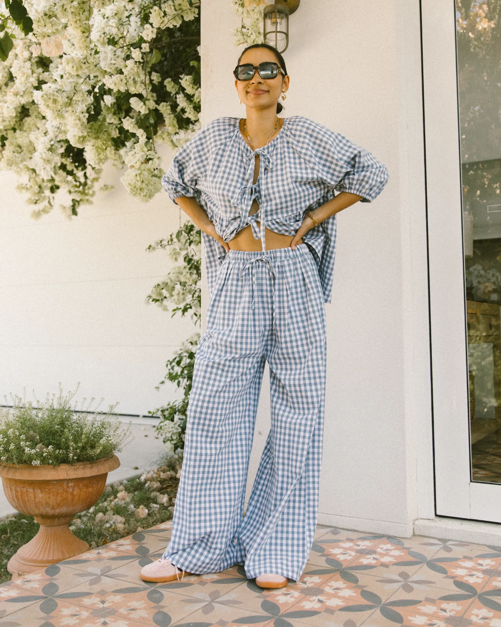 Posey Pants | Blue Gingham