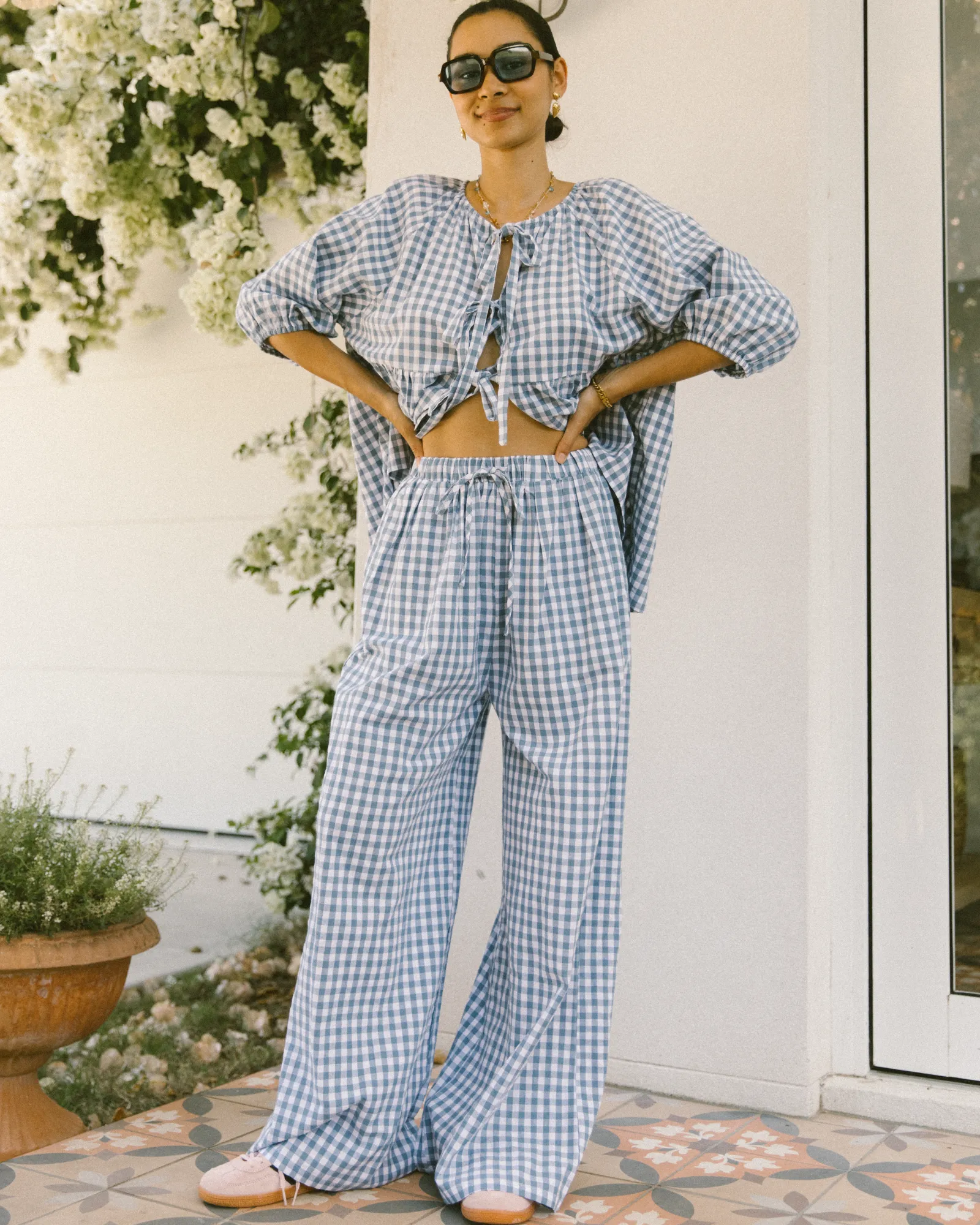 Posey Pants | Blue Gingham