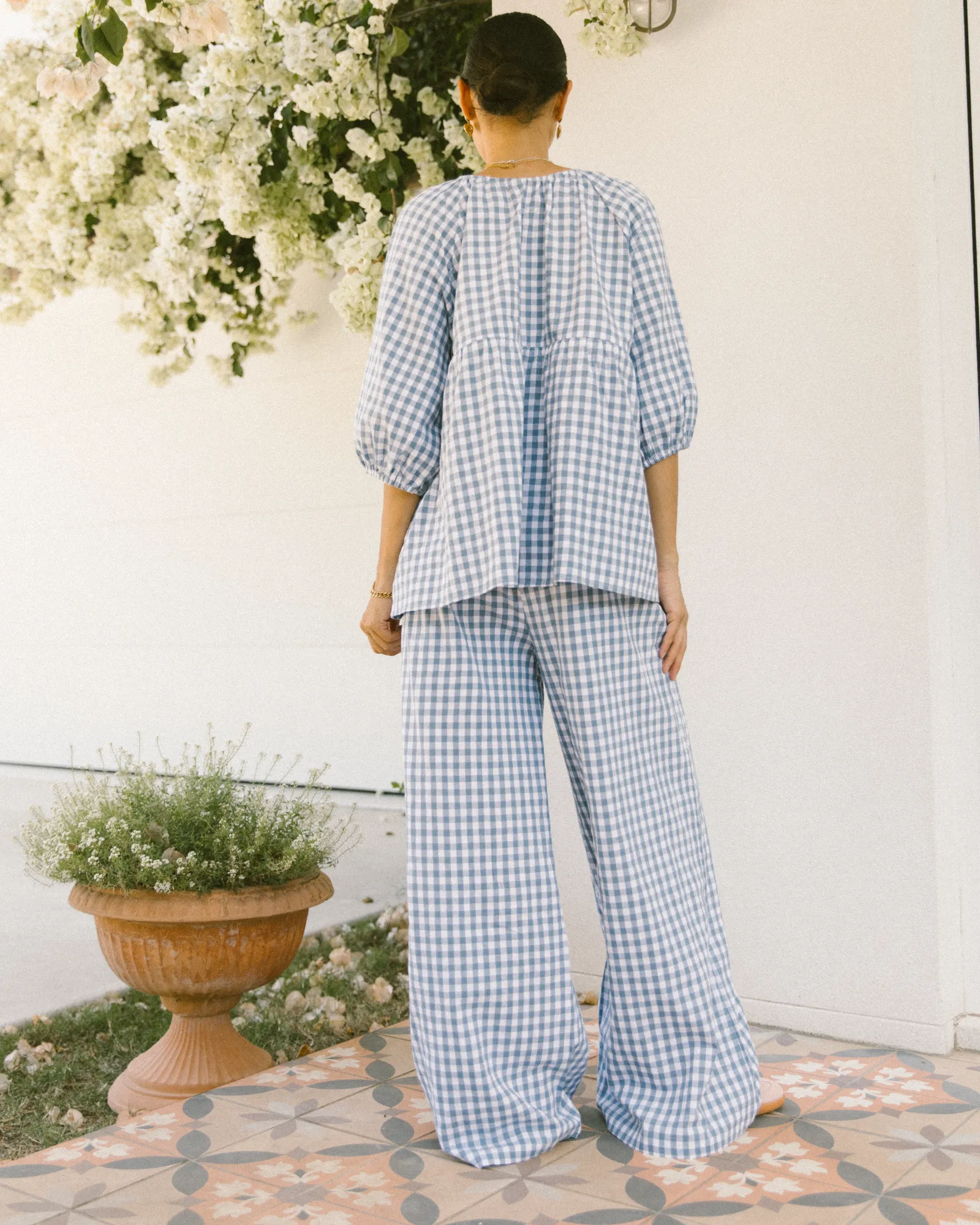 Posey Pants | Blue Gingham