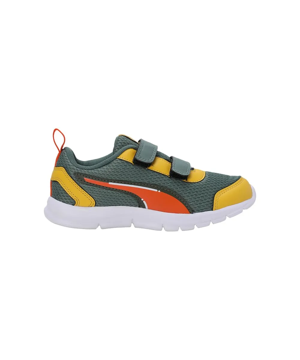 Puma Unisex-Kid Racer PS V1 Eucalyptus-Rickie Orange-Yellow Sizzle Sneaker - 2 UK (38882404)