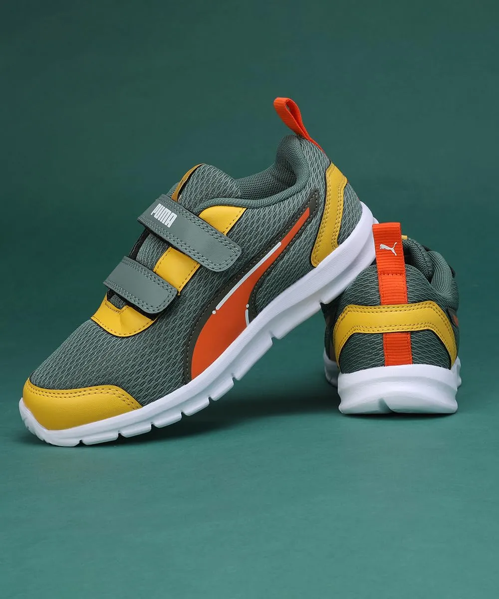 Puma Unisex-Kid Racer PS V1 Eucalyptus-Rickie Orange-Yellow Sizzle Sneaker - 2 UK (38882404)