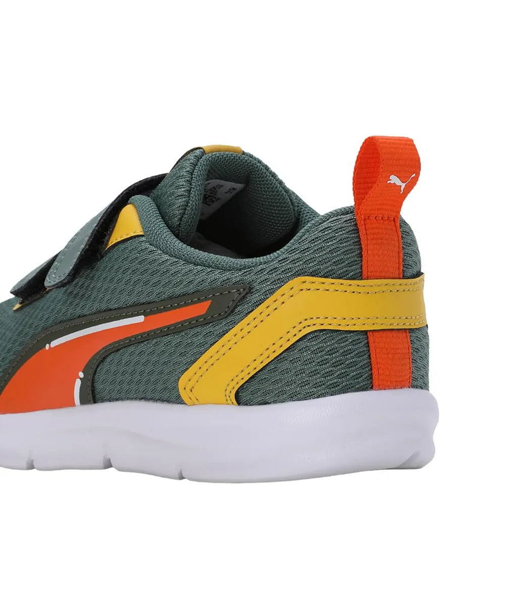 Puma Unisex-Kid Racer PS V1 Eucalyptus-Rickie Orange-Yellow Sizzle Sneaker - 2 UK (38882404)