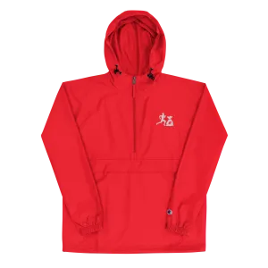 "Run it up" Red (White logo) [Embroidered] Champion Windbreaker