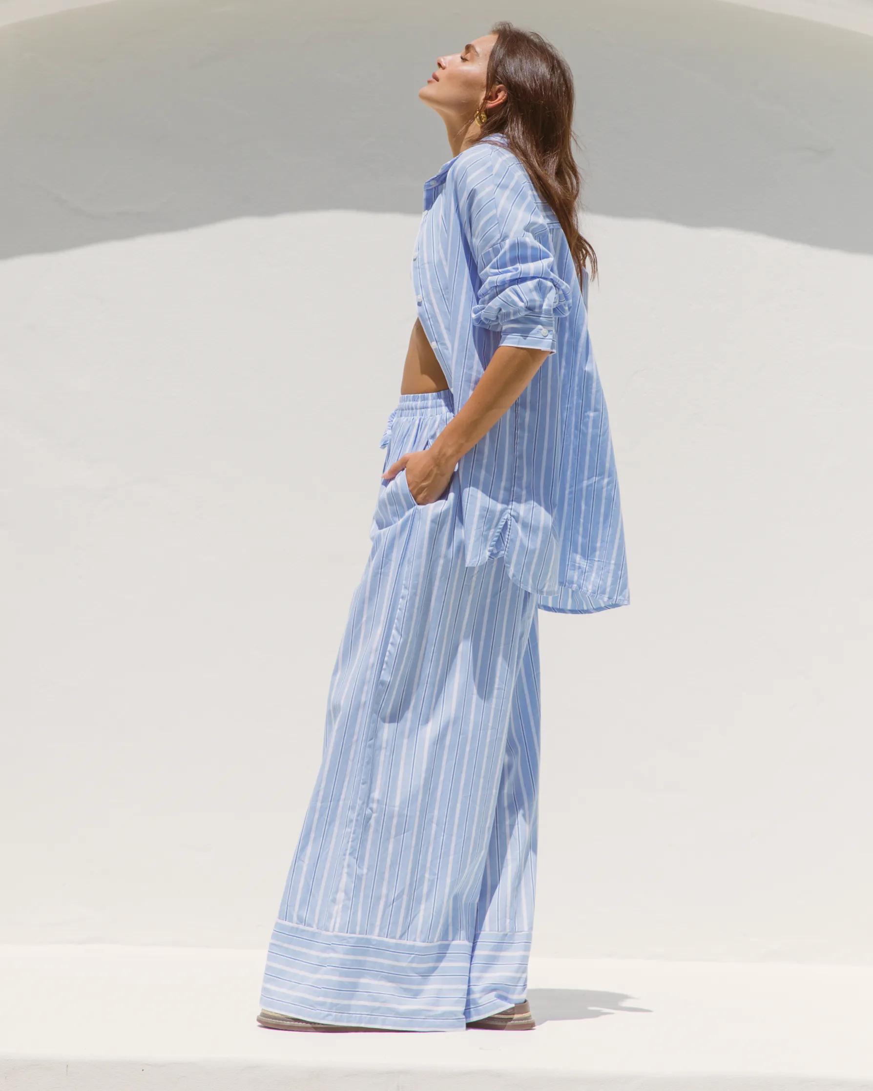 Sage Lounge Pants | Blue Stripe